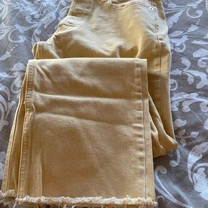 Gap Cheeky straight with button fly and frayed edges